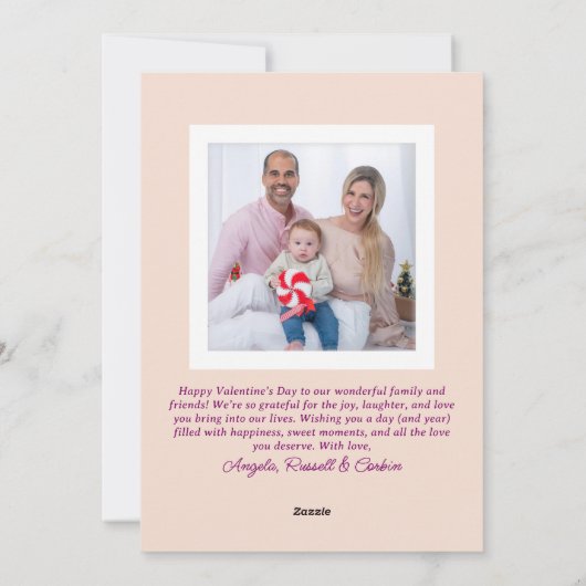 Cartes Pour Fêtes Annuelles Bouquet de coeurs pour la Saint-Valentin (Dos)