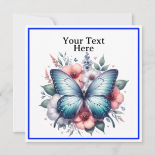 Cartes Pour Fêtes Annuelles Bouquet de fleurs papillon vibrant Art-96283