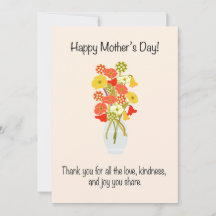 Bouquet de fleurs pour la fête des mères