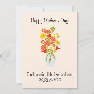 Cartes Pour Fêtes Annuelles Bouquet de fleurs pour la fête des mères