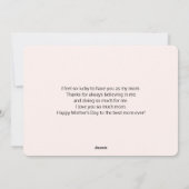 Cartes Pour Fêtes Annuelles Bouquet de fleurs rose tendre ludique pour la fête (Dos)