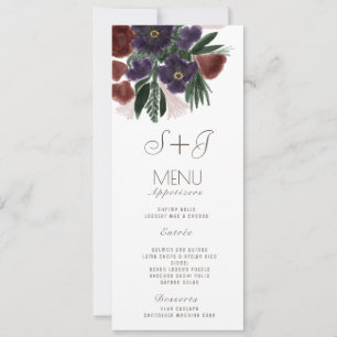 Cartes Pour Fêtes Annuelles Bouquet de flore botanique rustique à l'aquarelle 