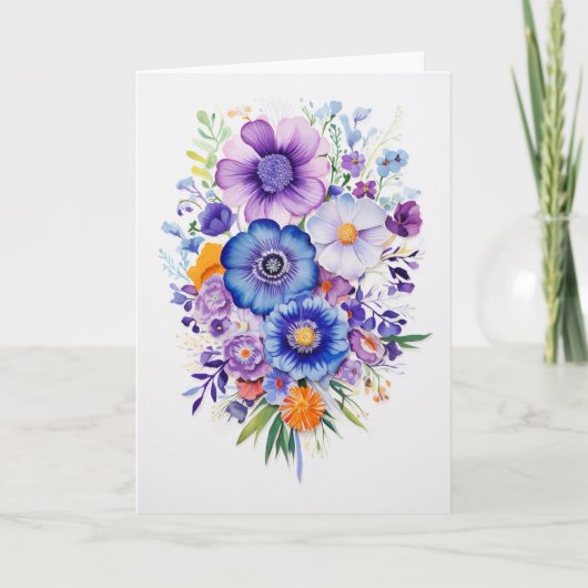 Cartes Pour Fêtes Annuelles Bouquet de printemps (Devant)