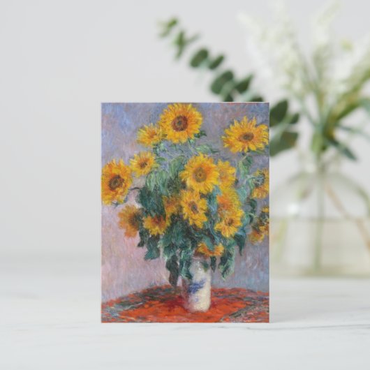 Cartes Pour Fêtes Annuelles Bouquet de tournesols - Monet (Debout devant)