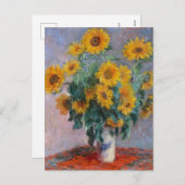 Cartes Pour Fêtes Annuelles Bouquet de tournesols - Monet (Devant / Derrière)
