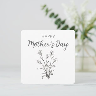 Cartes Pour Fêtes Annuelles Bouquet Floral Joyeuse Fête des Mères