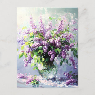 Cartes Pour Fêtes Annuelles Bouquet Lavande en fleurs Lilac
