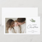 Cartes Pour Fêtes Annuelles Bouquet minimal de fêtes de Noël joyeux (Devant / Derrière)