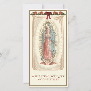 Cartes Pour Fêtes Annuelles Bouquet spirituel Prière catholique Guadalupe