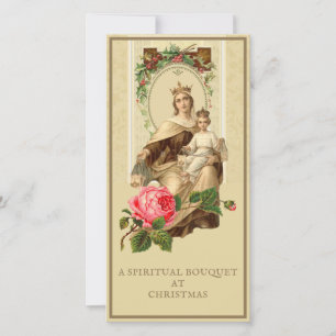Cartes Pour Fêtes Annuelles Bouquet spirituel Prière catholique Mont Carmel