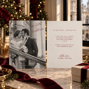 Cartes Pour Fêtes Annuelles Bourgogne Ivoire Photo Premier Noël Nouvellement M
