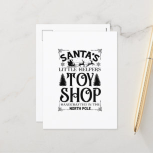 Cartes Pour Fêtes Annuelles Boutique de jouets festive du Père Noël 