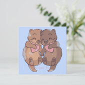 Cartes Pour Fêtes Annuelles Boutons mignons (Debout devant)