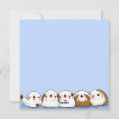 Cartes Pour Fêtes Annuelles Boutons mignons (Dos)