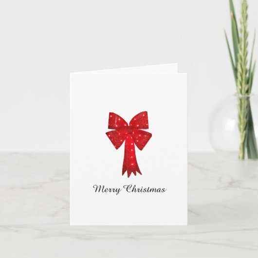 Cartes Pour Fêtes Annuelles Bow de Noël (Devant)