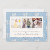 Cartes Pour Fêtes Annuelles Bow Ho Blue Bows 3 Photo Noël (Dos)