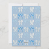 Cartes Pour Fêtes Annuelles Bow Ho Blue Bows Noël (Dos)