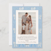 Cartes Pour Fêtes Annuelles Bow Ho Blue Bows Photo Noël (Dos)