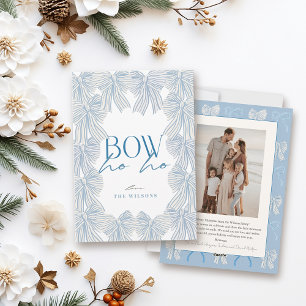 Cartes Pour Fêtes Annuelles Bow Ho Blue Bows Photo Noël