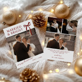 Cartes Pour Fêtes Annuelles Bow Married and Bright Christmas Holiday Card