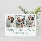 Cartes Pour Fêtes Annuelles Bow Merry & Marié photo de Noël (Debout devant)