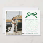 Cartes Pour Fêtes Annuelles Bow Merry & Marié photo de Noël (Dos)