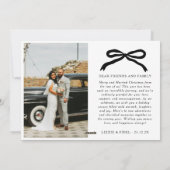 Cartes Pour Fêtes Annuelles Bow Merry & Marié photo de Noël (Dos)