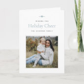 Cartes Pour Fêtes Annuelles Bow moderne | Noël photo minime simple (Devant)