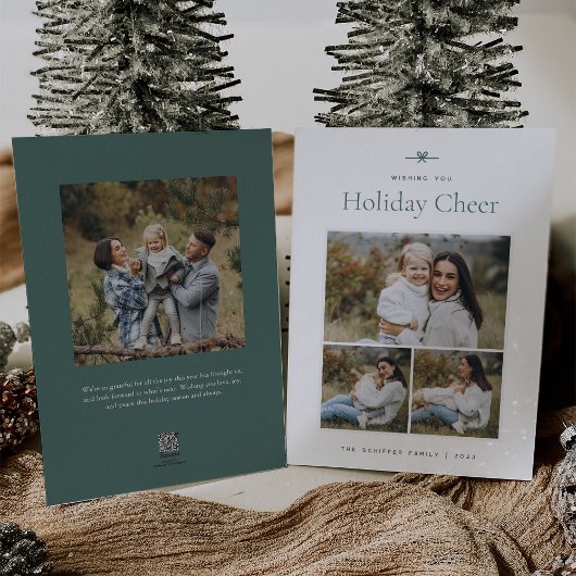 Cartes Pour Fêtes Annuelles Bow moderne | Simple minimum 3 photo