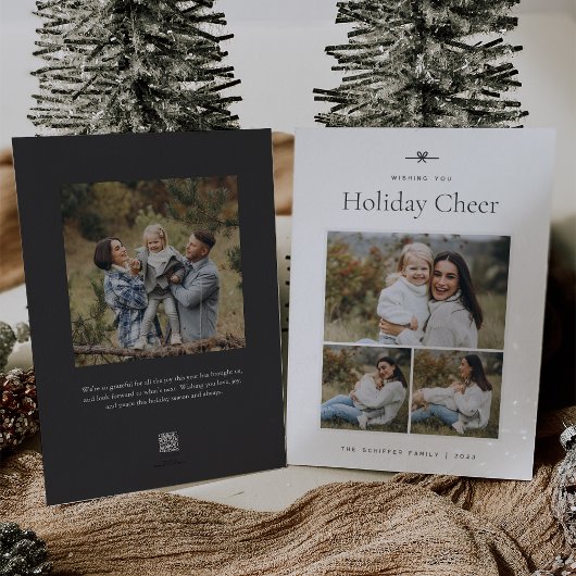 Cartes Pour Fêtes Annuelles Bow moderne | Simple minimum 3 photo