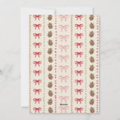 Cartes Pour Fêtes Annuelles Bow Pinecone Motif Photo de Noël (Dos)