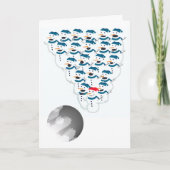 Cartes Pour Fêtes Annuelles Bowling Noël Humour Salutation (Devant)