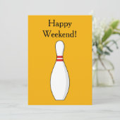 Cartes Pour Fêtes Annuelles Bowling Skittle Personnaliser (Debout devant)