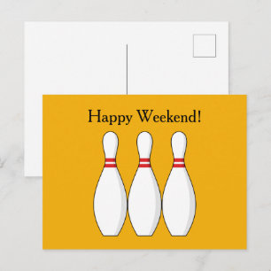 Cartes Pour Fêtes Annuelles Bowling Skittle Personnaliser