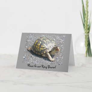 Cartes Pour Fêtes Annuelles Box Turtle Ring Bearer Request Card