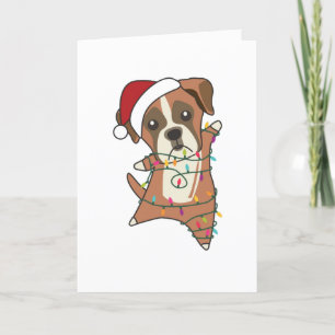 Cartes Pour Fêtes Annuelles Boxer Chien Noël Neige Hiver Animaux Chiens Adulte