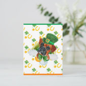 Cartes Pour Fêtes Annuelles Boxer Chien Shamrock St. Patricks Day (Debout devant)