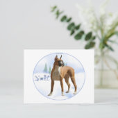 Cartes Pour Fêtes Annuelles Boxer Noel (Debout devant)