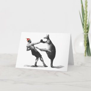 Cartes Pour Fêtes Annuelles boxing kangaroo christmas