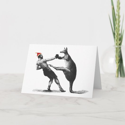 Cartes Pour Fêtes Annuelles boxing kangaroo christmas (Devant)