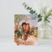 Cartes Pour Fêtes Annuelles Boys Rooster Gorgeous (Debout devant)