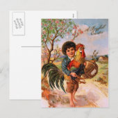 Cartes Pour Fêtes Annuelles Boys Rooster Gorgeous (Devant / Derrière)
