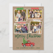 Cartes Pour Fêtes Annuelles Bracelet Script artisanal Bande de Noël Camion Kra (Devant)