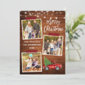 Cartes Pour Fêtes Annuelles Bracelet Script Plaid Craft Bande Camion Lumières  (Debout devant)