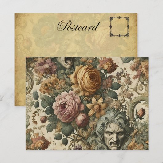 Cartes Pour Fêtes Annuelles Brain Fog - Gothique Floral (Devant / Derrière)