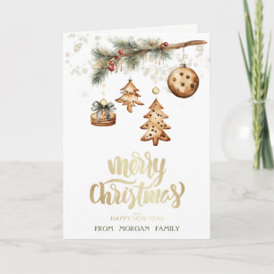 Cartes Pour Fêtes Annuelles Branche d'arbre, Ornements, Étoiles