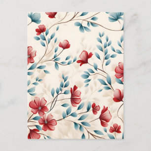 Cartes Pour Fêtes Annuelles Branche florale botanique élégante