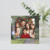 Cartes Pour Fêtes Annuelles Branches d'arbre persistant de couleur vert foncé  (Debout devant)