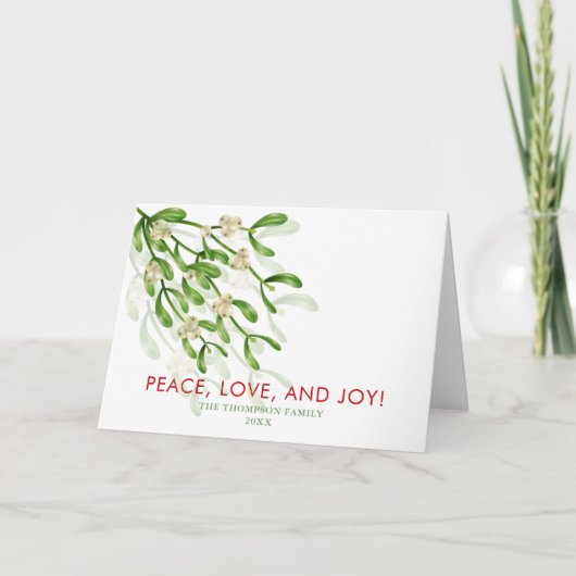 Cartes Pour Fêtes Annuelles Branches de baies de Noël à l'aquarelle Verdure  (Devant)