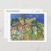 Cartes Pour Fêtes Annuelles Branches de châtaignes en fleurs, Van Gogh. (Devant / Derrière)